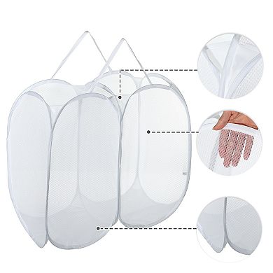 1 Pcs 140l Folding Laundry Basket Portable Hamper Basket For Bathroom