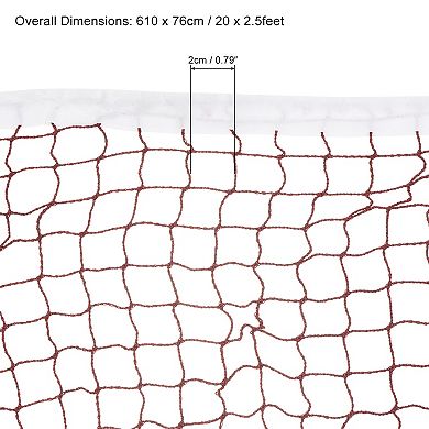 20x2.5 Feet Badminton Net Badminton Court Netting Replacement 0.79x0.79" Mesh