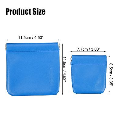 2pcs Portable Cosmetic Bag Travel Makeup Bag Pu Leather