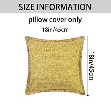 1 Pair Linen Pillow Covers Solid Color Throw Pillow Covers Living Room Sofa Bedroom