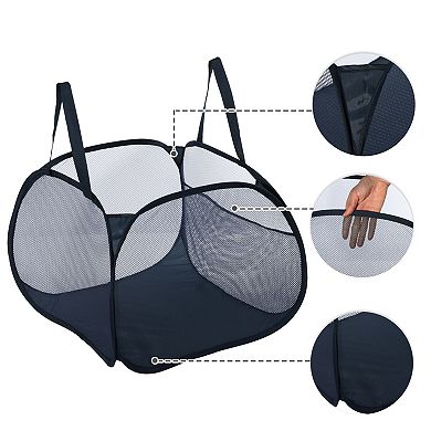 1 Pcs 90l Folding Laundry Basket Portable Hamper Basket For Bathroom
