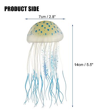 Aquarium Jellyfish Glow Decor Fluorescent Jellyfish Ornaments With Suction Cup