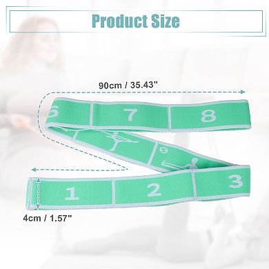Yoga Stretching Band Yoga Stretch Strap With 8 Loops Elastic Exercise Band Expandable Strap