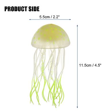 Aquarium Jellyfish Glow Decor Fish Tank Fluorescent Jellyfish Ornaments With Suction Cup