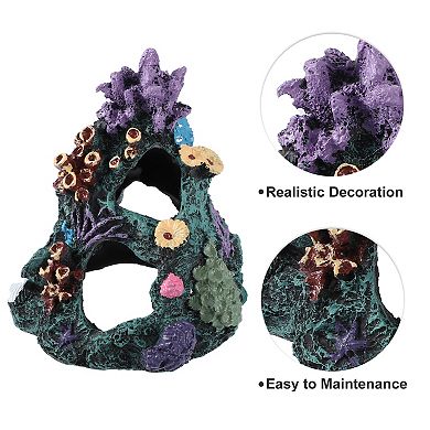 Aquarium Decorations Hollow Tree Trunk Ornament Resin Fish Accessories Multicolor 5.91" Length