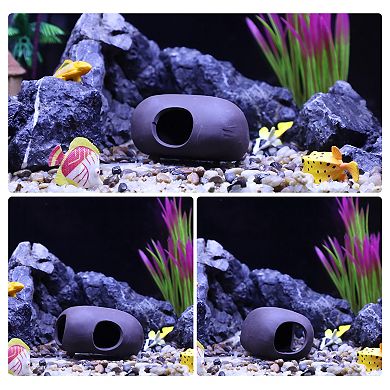 Fish Tank Decoration Stone For Aquatic Pets To Breed Play Rest Brown