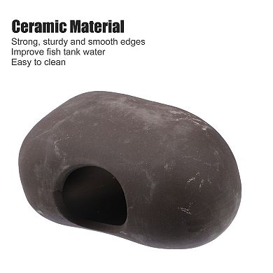 Fish Tank Decoration Stone For Aquatic Pets To Breed Play Rest Brown