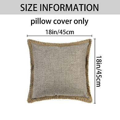 1 Pair Linen Pillow Covers Solid Color Throw Pillow Covers Living Room Sofa Bedroom