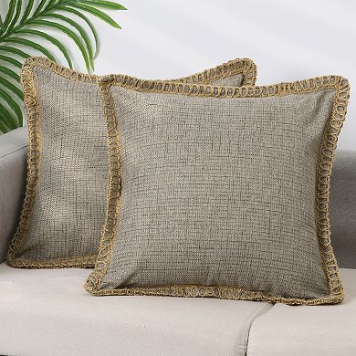 1 Pair Linen Pillow Covers Solid Color Throw Pillow Covers Living Room Sofa Bedroom