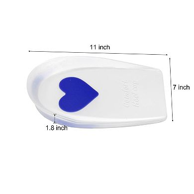 Heel Support Cup Pads Cushion Orthotic Insole Love Pattern Size 40-46 2pcs