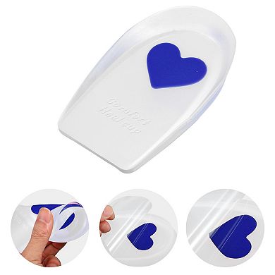 Heel Support Cup Pads Cushion Orthotic Insole Love Pattern Size 40-46 2pcs