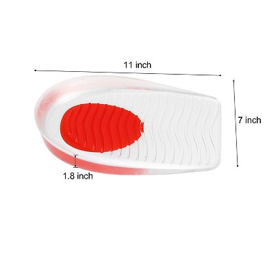 Heel Support Cup Pads Cushion Orthotic Insole Ripple Pattern Size 40-46 4pcs