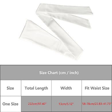 Women Satin Obi Belt, Self Tie Wrap Wide Waistband Belt For Dress Bridal Sash