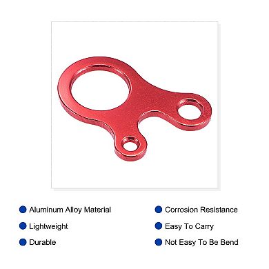 4.5, 7.5, 19mm Diameter 3 Hole Aluminum Tent Rope Cord Tensioner With Steel Ring