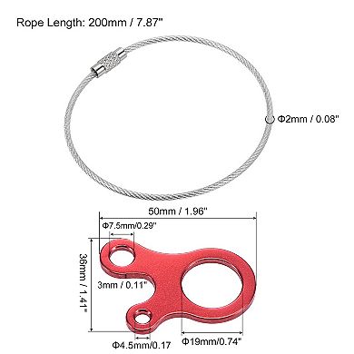 4.5, 7.5, 19mm Diameter 3 Hole Aluminum Tent Rope Cord Tensioner With Steel Ring