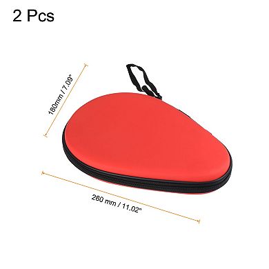 Table Tennis Racket Case Ping-pong Paddle Case Hard Cover Container Bag Gourd Shape, 2 Pack