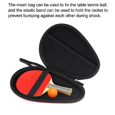 Table Tennis Racket Case Ping-pong Paddle Case Hard Cover Container Bag Gourd Shape, 2 Pack