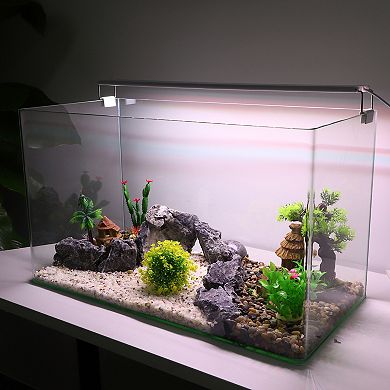 1 Pcs Fish Tank Plants Decorations Artificial Aquarium Grass Ball Green Yellow 3.74x4.33 Inch