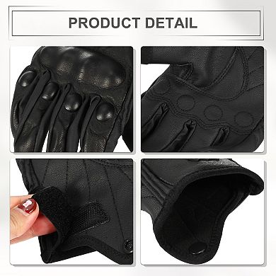 Riding Gloves Motorcycle Gloves Touchscreen Gloves For Men For Cycling Driving Leather Black M