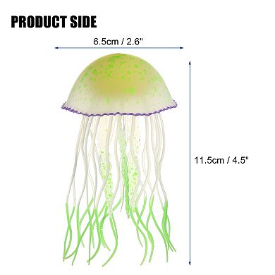 Aquarium Jellyfish Glow Decor Fish Tank Fluorescent Jellyfish Ornament With Suction Cup