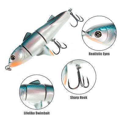 3 Pcs Fishing Lures Jerk Baits For Bass Fishing Lifelike Freshwater Lures Abs Multicolor 0.05lb
