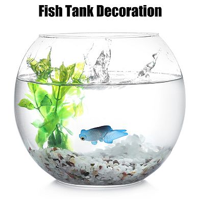 Aquarium Artificial Golden Fish Ornament Glowing Simulation Animal Decor With Suction Cup Blue