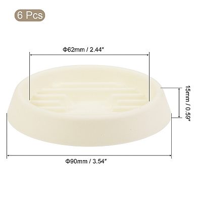 3.5" Plastic Round Waved Base Plant Pot Saucer Drip Tray, 6 Pack
