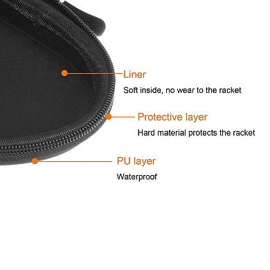 Table Tennis Racket Case Ping Pong Paddle Case Hard Cover Container Bag Gourd Shape