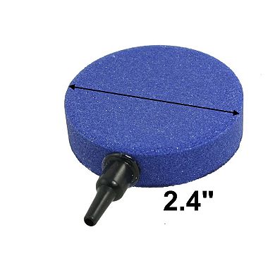 60mm X 15mm Blue Round Mineral Stone Airstone For Aquarium Tank