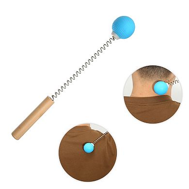 Handheld Neck Massager With Single Trigger Point For Neck Shoulder Muscle Pain Ease Wood Spring Tpr