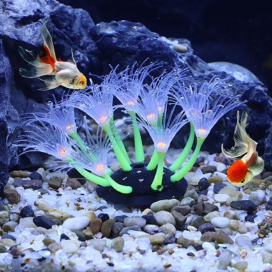 Aquarium Simulation Coral Sunflower Fluorescent Coral Glow Fish Tank Landscape Decor