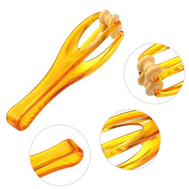 Handheld Finger Massager With Dual Trigger Point For Finger Muscle Pain Ease Abs Orange