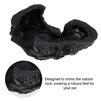 Turtle Basking Platform Resin Tortoise Rock Aquarium Ornament 9.7"x6.7"x3.3" Black Green