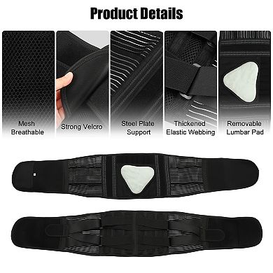 Back Brace For Lower Back Pain Back Support Belt For Women Men With Removable Lumbar Pad S Size