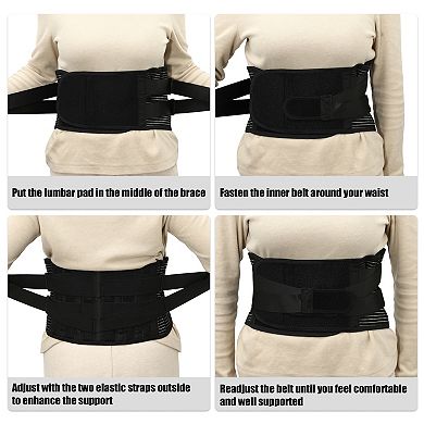 Back Brace For Lower Back Pain Back Support Belt For Women Men With Removable Lumbar Pad S Size