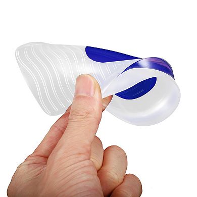 Heel Support Cup Pads Cushion Orthotic Insole Ripple Pattern Size 33-39 4pcs