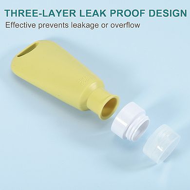 4pcs Silicone Travel Bottles For Toiletries 3 Oz Travel Bottles Leak Proof Travel Size Container