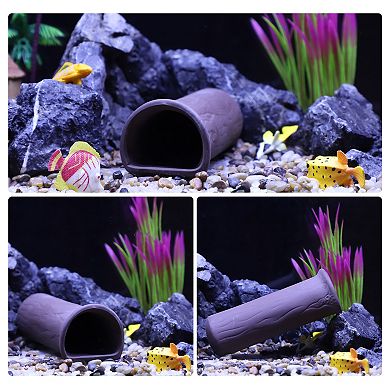 Fish Tank Decoration Stone For Aquatic Pets To Breed Rest Brown 6.14"x2.72"x2.20"