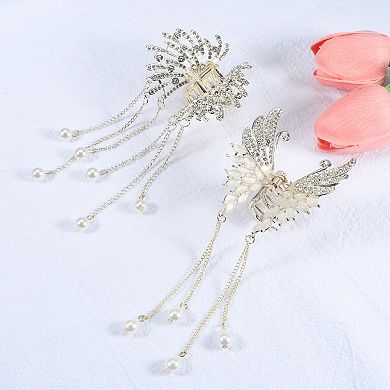 2pcs Hair Clip Classic Butterfly Spider Shape Tassel Hair Clip Hair Accessories For Women