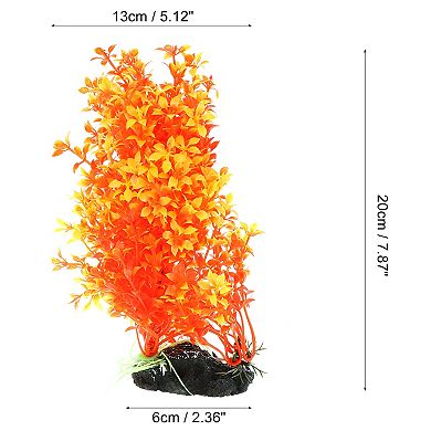 1 Pcs Aquarium Plant Tree Decoration Fish Tank Aquatic Plant Red 7.87"