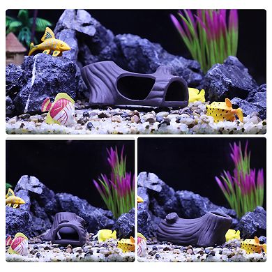 Fish Tank Decoration Stone For Aquatic Pets To Breed Rest Brown 5.16"x3.05"x2.19"