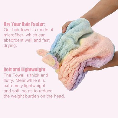 Hair Drying Towel Dry Cap Quick Drying For Drying Hair Microfiber Assorted Color