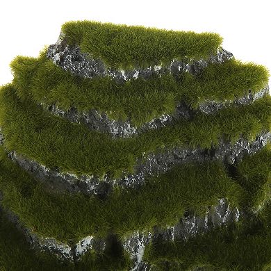 Aquarium Landscape Mountain Decoration Artificial Aquatic Terrariums Stone Gray Green 2.36"