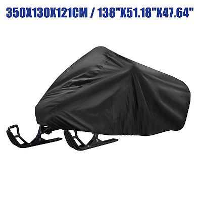 Trailable Snowmobile Cover 190t Polyester Fits Up To 138" Dustproof Protector Universal Black