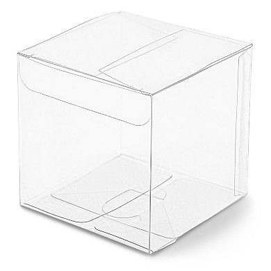 50-pack Clear Gift Boxes For Wedding, Baby Shower, Birthday Party (3x3x3 In)