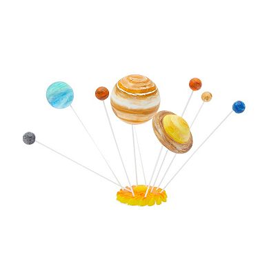 22 Piece 3d Solar System Model Kit For Crafts, White Foam Balls And Dowels