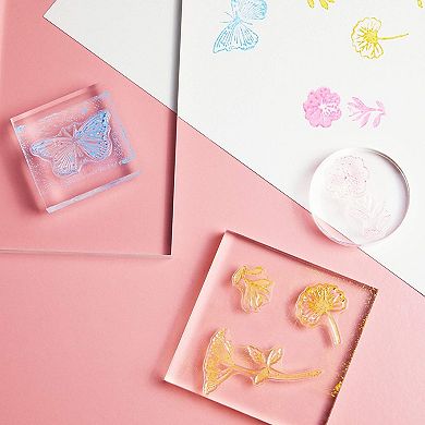 Acrylic Stamp Blocks For Crafts (5 Pack)