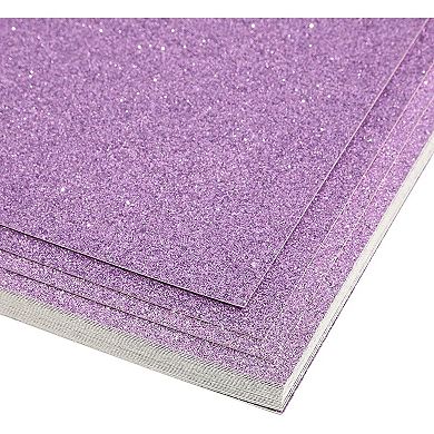 24x Glitter Cardstock Paper For Diy Crafts Gift Box Wrapping, Purple 11 X 8.5 In