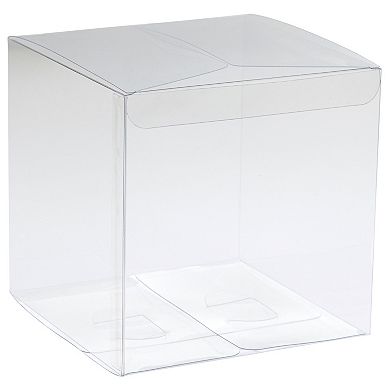 30-pack Clear Gift Boxes For Wedding, Baby Shower, Birthday Party (5x5x5 In)