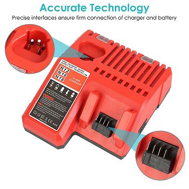 M12 M18 Rapid Fast Charger - Fit For Milwaukee 10.8-18v Battery